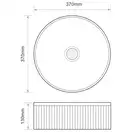 MIXXUS PREMIUM Wave-0102 Умывальник накладной 37 см, мраморный (MP6528)