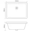 MIXXUS PREMIUM Style-1701 Умывальник под столешницу 51х38 см, белый (MP6567)