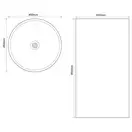 MIXXUS PREMIUM Ellipse-1101 Умывальник напольный 46 см, белый (MP6573)