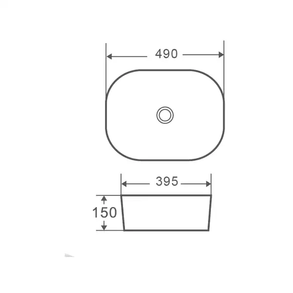 MIXXUS PREMIUM Diverse-0101 Умывальник накладной 49х40 см, белый (MP6484)