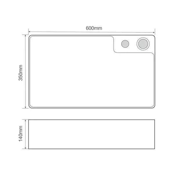 MIXXUS PREMIUM Style-0202 Умывальник накладной 60х35 см, белый (MP6512)