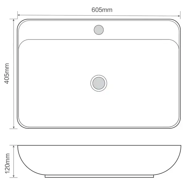 MIXXUS PREMIUM Bevel-0203 Умывальник накладной 60х40 см, белый (MP6513)