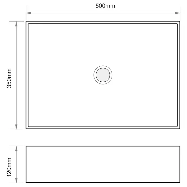 MIXXUS PREMIUM Quadro-0104 Умывальник накладной 50х35 см, белый (MP6515)