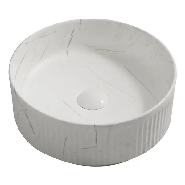MIXXUS PREMIUM Wave-0102 Умывальник накладной 37 см, мраморный (MP6528)