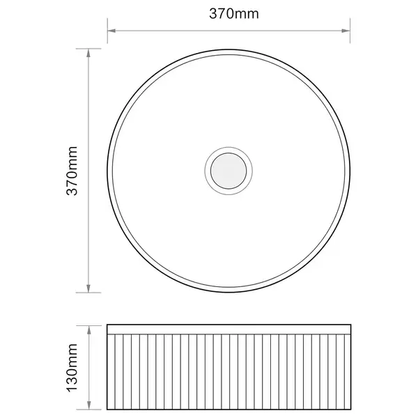 MIXXUS PREMIUM Wave-0102 Умывальник накладной 37 см, мраморный (MP6528)