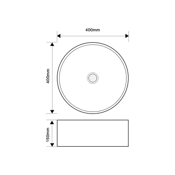 MIXXUS PREMIUM Topper-0103 Умывальник накладной 40 см, белый (MP6529)