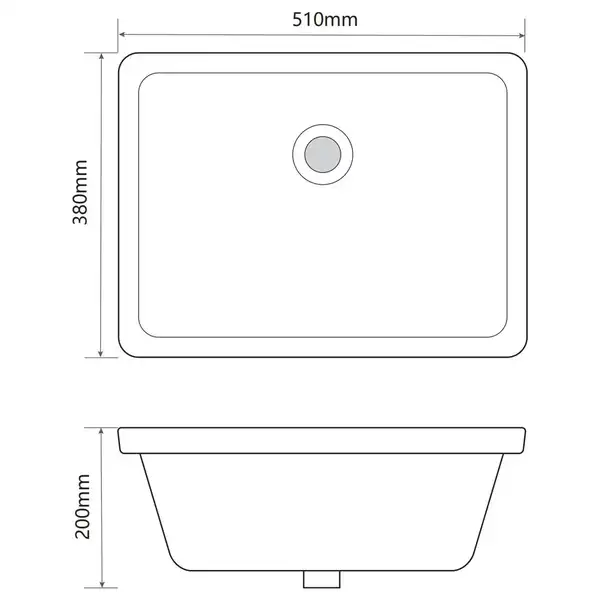 MIXXUS PREMIUM Style-1701 Умывальник под столешницу 51х38 см, белый (MP6567)