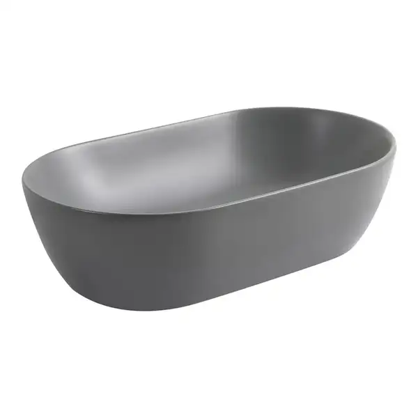 MIXXUS PREMIUM Ellipse-0109 Умывальник накладной 50х30 см, графит (MP6653)
