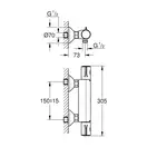 Grohe Grohtherm 800 смеситель душа, чёрный (1022022430)