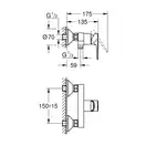 Grohe BauEdge New смеситель душа, хром (23635001)