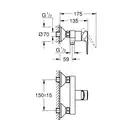 Grohe BauEdge New смеситель для душа, хром (23636001)