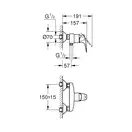 Grohe BauFlow Смеситель для душа, хром (23755000)