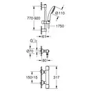 Grohe Grohtherm 500 смеситель душа, хром (34797001)