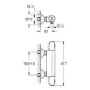 Grohe Grohtherm 1000 смеситель душа, хром (34814003)