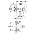 Grohe BauClassic смеситель для душа, хром (CV032466)