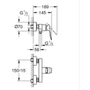 Grohe QuickFix Dice смеситель душа, чёрный (CV036213)