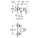 Grohe Start Flow смеситель для душа, хром (CV036283)