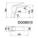 AIM Змішувач для раковини, хром (DG08910) (DG08910 chrome)