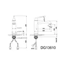 AIM DG13610 Змішувач для раковини, чорний (DG13610) (DG13610 matte black)