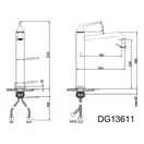 AIM DG13611 Змішувач раковини, хром (DG13611) (DG13611 chrome)