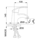 FRAP F1021 смеситель для раковины, хром (F1021)
