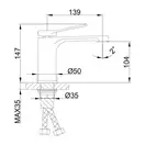 FRAP F1045 смеситель для раковины, хром (F1045)