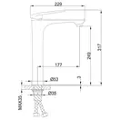 FRAP F1052-54 смеситель для раковины, хром (F1052-54)