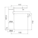 FRAP F1067-6 смеситель для раковины, черный (F1067-6)