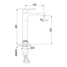 FRAP F1071-26 Смеситель для раковины, чёрный (F1071-26)