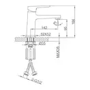 FRAP F1090 смеситель для раковины, хром (F1090)