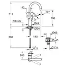 Grohe BauLoop смеситель для раковины, хром (23891001)