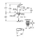 Grohe Swift смеситель для раковины, хром (24329001)