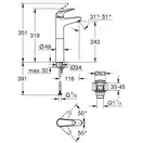 Grohe Swift смеситель для раковины, хром (24331001)