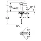 Grohe BauClassic смеситель для раковины, хром (CV032458)