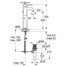 Grohe 32868000 смеситель раковины, хром (CV032468)