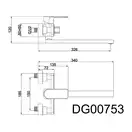 AIM DG00753 Змішувач для ванни, чорний (DG00753) (DG00753 matte black)
