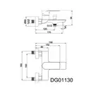 AIM DG01130 Змішувач для ванни, білий (DG01130) (DG01130 frosted white)