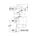 AIM DG01230 Змішувач ванни, хром (DG01230) (DG01230 chrome)