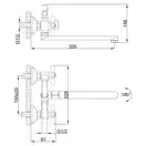 FRAP F2225 змішувач для ванни, хром (F2225)