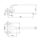 FRAP F2236 змішувач для ванни, хром (F2236)