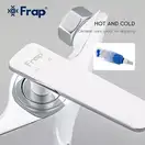 FRAP F2258 Змішувач для ванни, білий/хром (F2258)