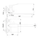 FRAP F2262 змішувач для ванни, чорний (F2262)