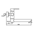 FRAP F32801-6 змішувач для ванни, чорний