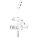 GAPPO G3203-6 змішувач для ванни, хром (G3203-6)