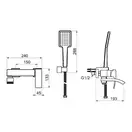 GAPPO G3207-8 змішувач для ванни, хром (G3207-8)