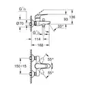 Grohe Swift змішувач для ванни, Хром (24335001)