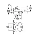 Grohe Euroeco Змішувач для ванни, Хром (32743001)