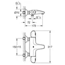Grohe Grohtherm 1000 змішувач ванни, чорний матовий (348162433)