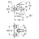 Grohe QuickFix Get змішувач ванни, хром (CV030574)