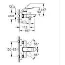 Grohe Dice змішувач ванни, чорний (CV036209)